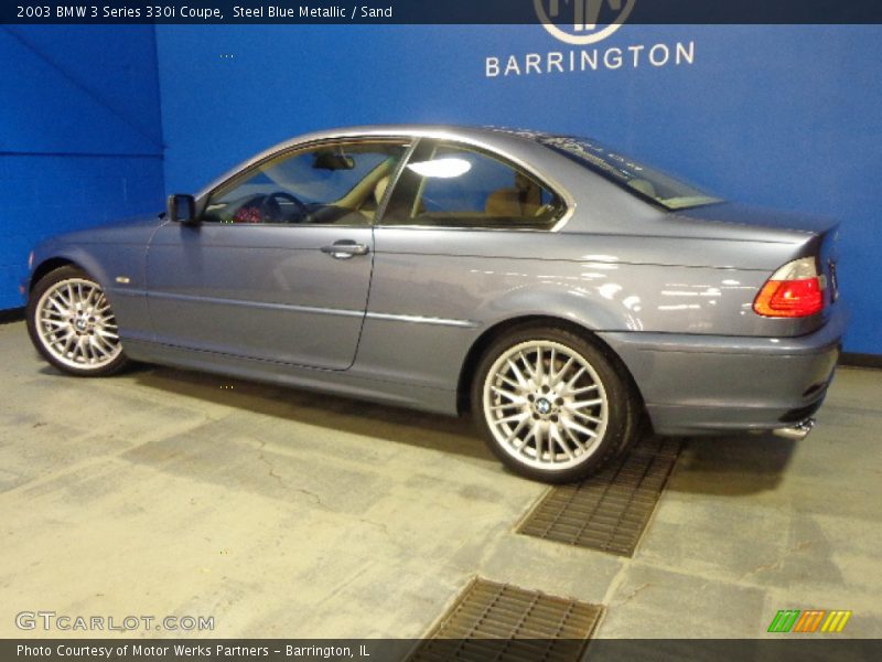 Steel Blue Metallic / Sand 2003 BMW 3 Series 330i Coupe