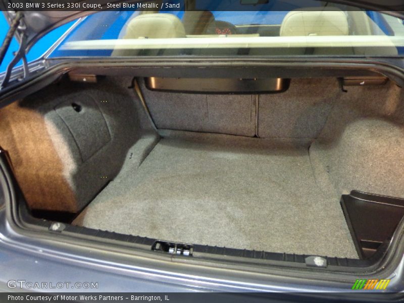 Steel Blue Metallic / Sand 2003 BMW 3 Series 330i Coupe