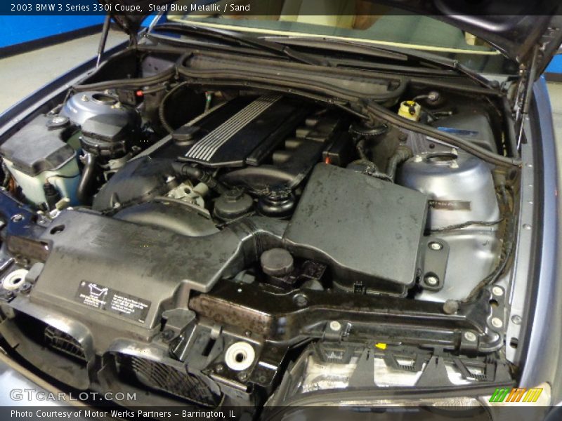 Steel Blue Metallic / Sand 2003 BMW 3 Series 330i Coupe