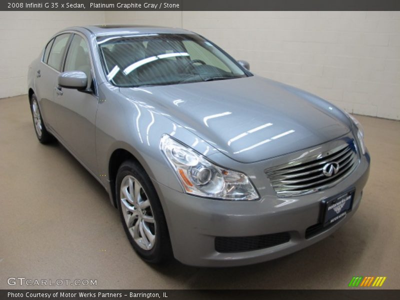 Platinum Graphite Gray / Stone 2008 Infiniti G 35 x Sedan