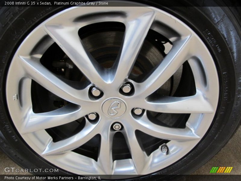 Platinum Graphite Gray / Stone 2008 Infiniti G 35 x Sedan