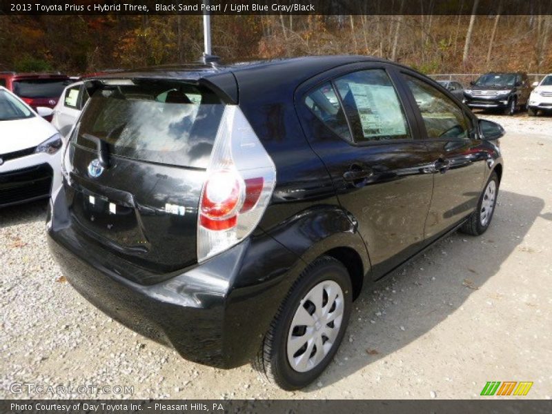 Black Sand Pearl / Light Blue Gray/Black 2013 Toyota Prius c Hybrid Three