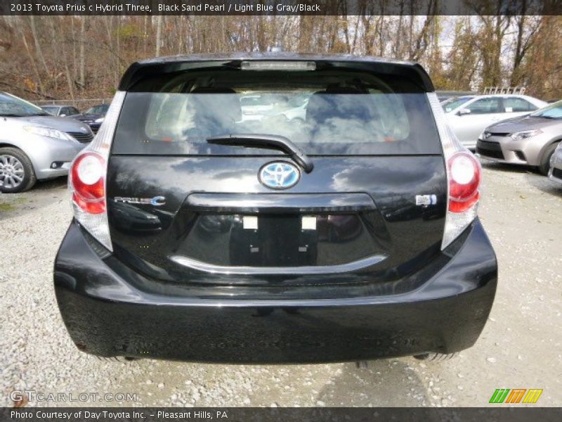 Black Sand Pearl / Light Blue Gray/Black 2013 Toyota Prius c Hybrid Three
