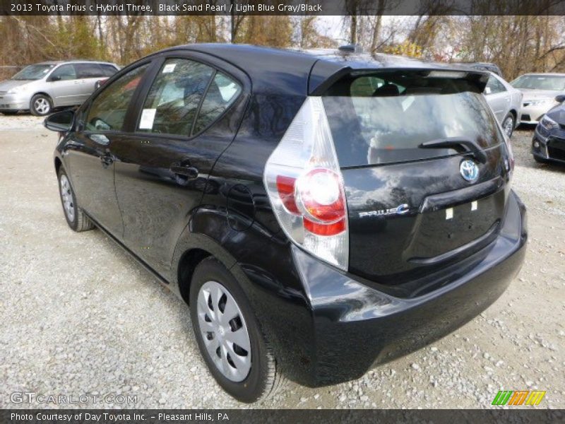 Black Sand Pearl / Light Blue Gray/Black 2013 Toyota Prius c Hybrid Three