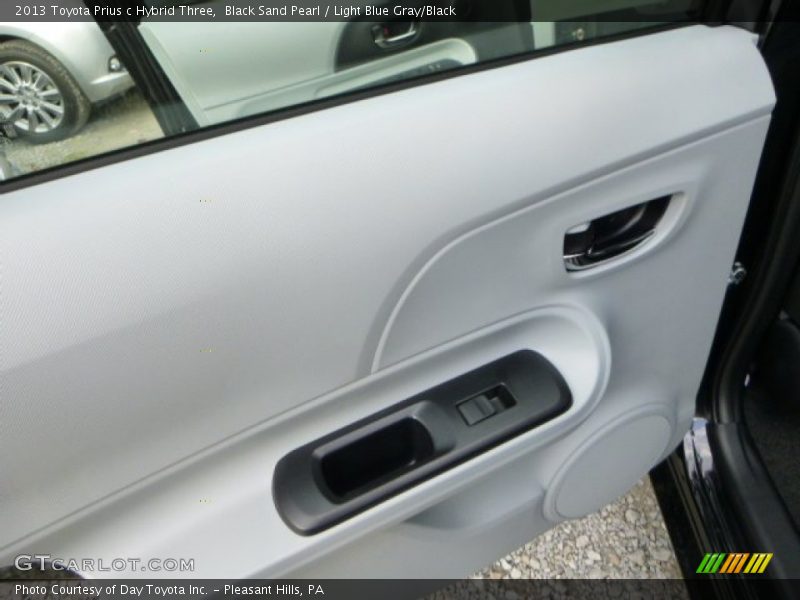 Black Sand Pearl / Light Blue Gray/Black 2013 Toyota Prius c Hybrid Three