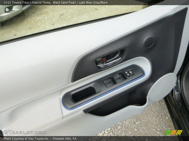 Black Sand Pearl / Light Blue Gray/Black 2013 Toyota Prius c Hybrid Three