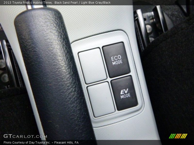 Black Sand Pearl / Light Blue Gray/Black 2013 Toyota Prius c Hybrid Three