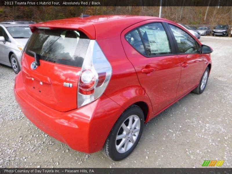 Absolutely Red / Black 2013 Toyota Prius c Hybrid Four