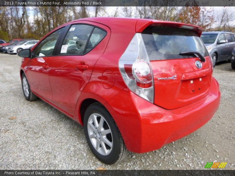 Absolutely Red / Black 2013 Toyota Prius c Hybrid Four