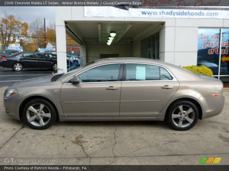 Amber Bronze Metallic / Cocoa/Cashmere Beige 2008 Chevrolet Malibu LT Sedan