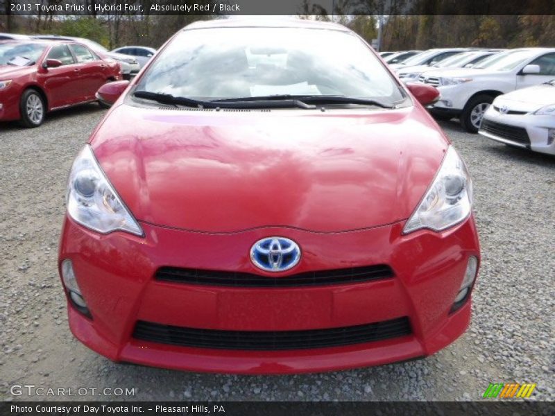 Absolutely Red / Black 2013 Toyota Prius c Hybrid Four