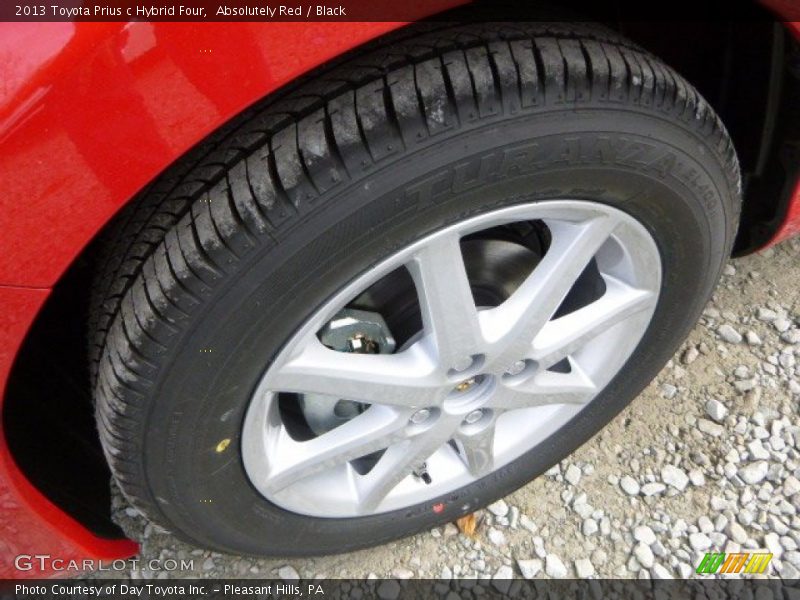Absolutely Red / Black 2013 Toyota Prius c Hybrid Four