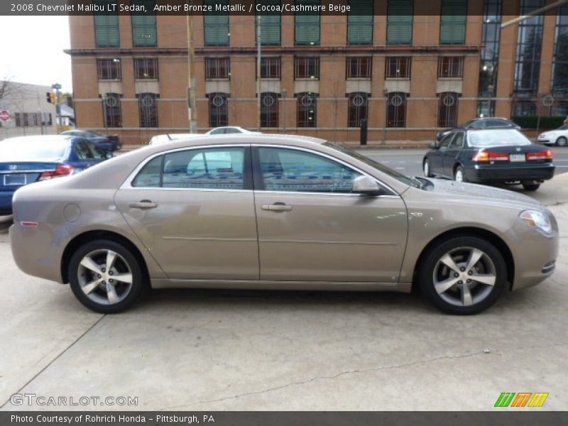 Amber Bronze Metallic / Cocoa/Cashmere Beige 2008 Chevrolet Malibu LT Sedan