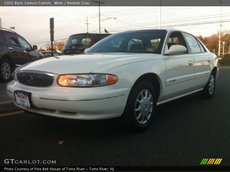 White / Medium Gray 2002 Buick Century Custom