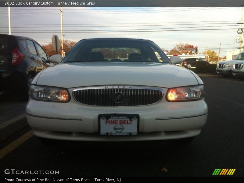 White / Medium Gray 2002 Buick Century Custom