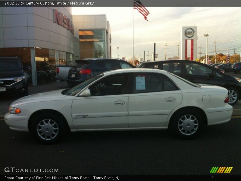 White / Medium Gray 2002 Buick Century Custom