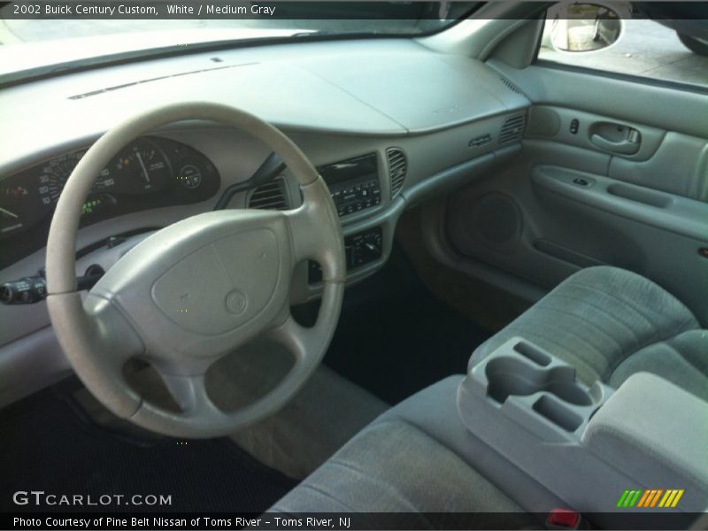 White / Medium Gray 2002 Buick Century Custom