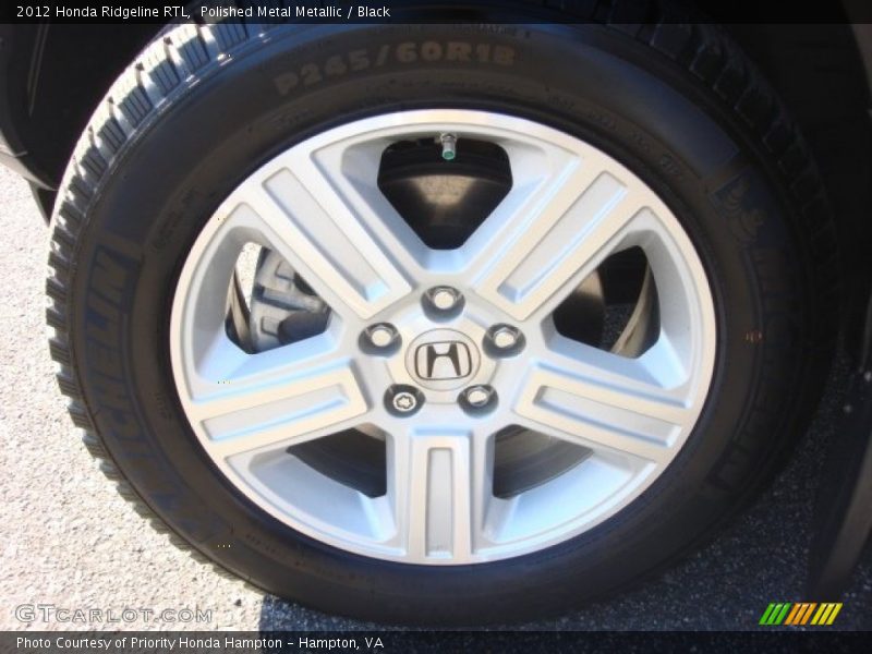 Polished Metal Metallic / Black 2012 Honda Ridgeline RTL
