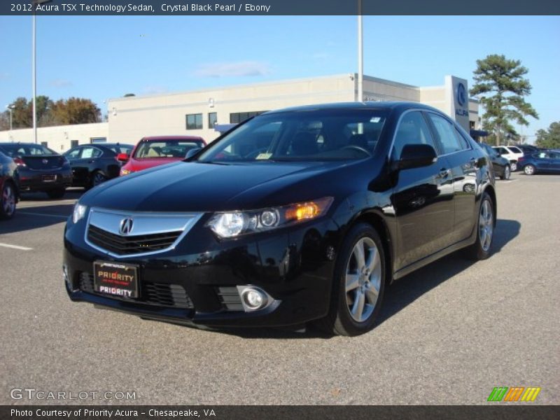 Crystal Black Pearl / Ebony 2012 Acura TSX Technology Sedan