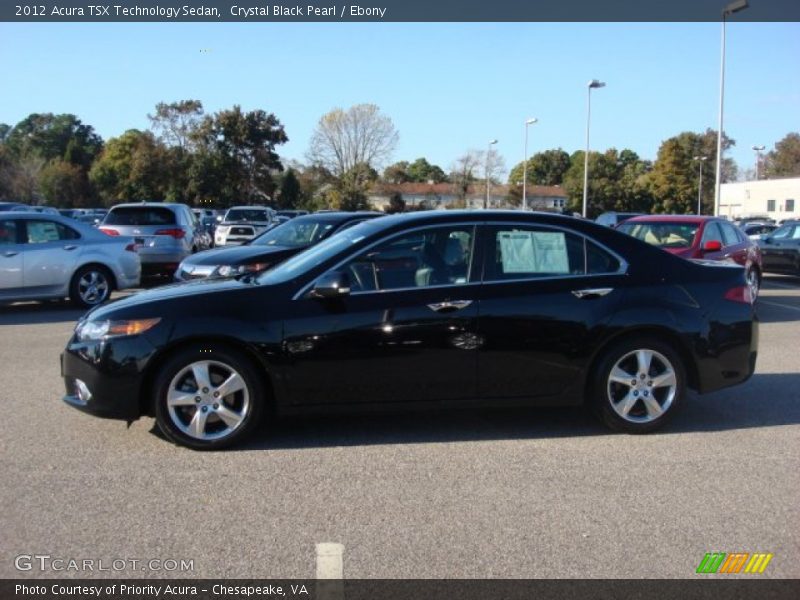 Crystal Black Pearl / Ebony 2012 Acura TSX Technology Sedan