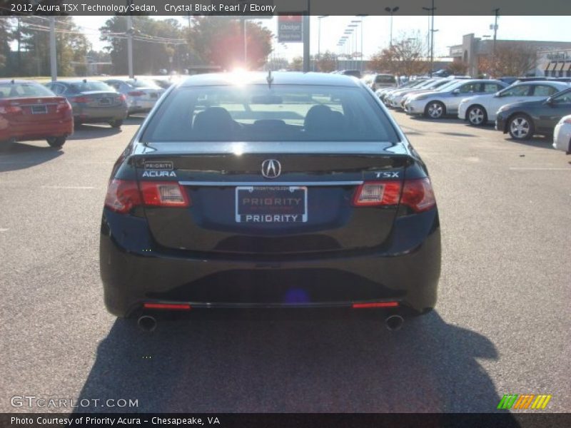 Crystal Black Pearl / Ebony 2012 Acura TSX Technology Sedan