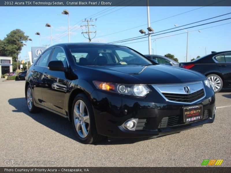 Crystal Black Pearl / Ebony 2012 Acura TSX Technology Sedan