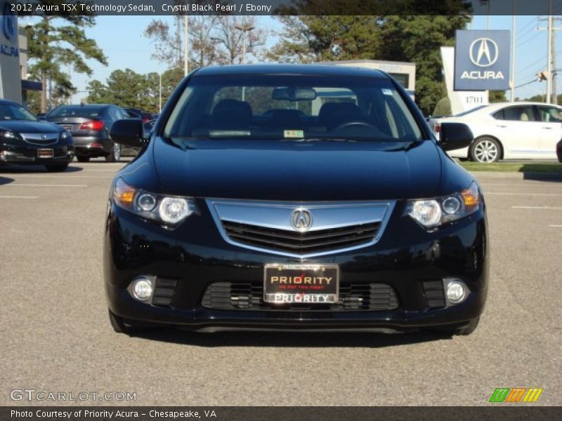 Crystal Black Pearl / Ebony 2012 Acura TSX Technology Sedan