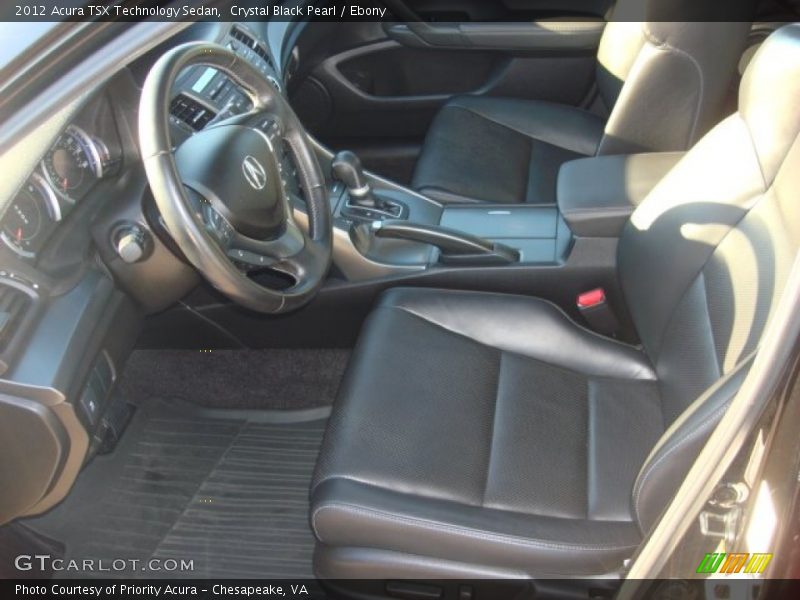 Crystal Black Pearl / Ebony 2012 Acura TSX Technology Sedan
