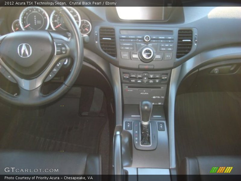Crystal Black Pearl / Ebony 2012 Acura TSX Technology Sedan
