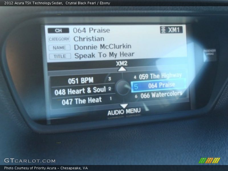 Crystal Black Pearl / Ebony 2012 Acura TSX Technology Sedan