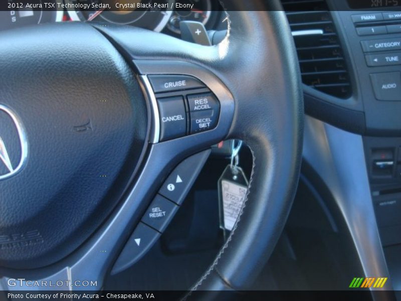 Crystal Black Pearl / Ebony 2012 Acura TSX Technology Sedan