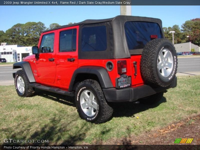 Flame Red / Dark Slate Gray/Medium Slate Gray 2009 Jeep Wrangler Unlimited X 4x4