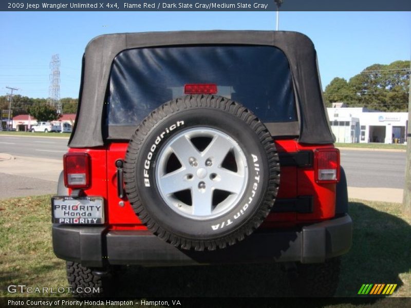 Flame Red / Dark Slate Gray/Medium Slate Gray 2009 Jeep Wrangler Unlimited X 4x4
