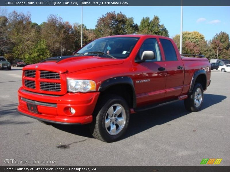 Flame Red / Dark Slate Gray 2004 Dodge Ram 1500 SLT Quad Cab 4x4