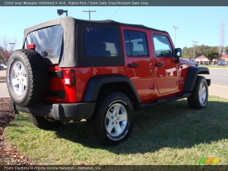 Flame Red / Dark Slate Gray/Medium Slate Gray 2009 Jeep Wrangler Unlimited X 4x4