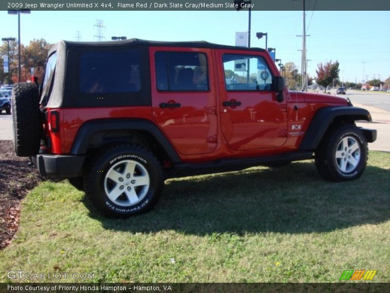Flame Red / Dark Slate Gray/Medium Slate Gray 2009 Jeep Wrangler Unlimited X 4x4