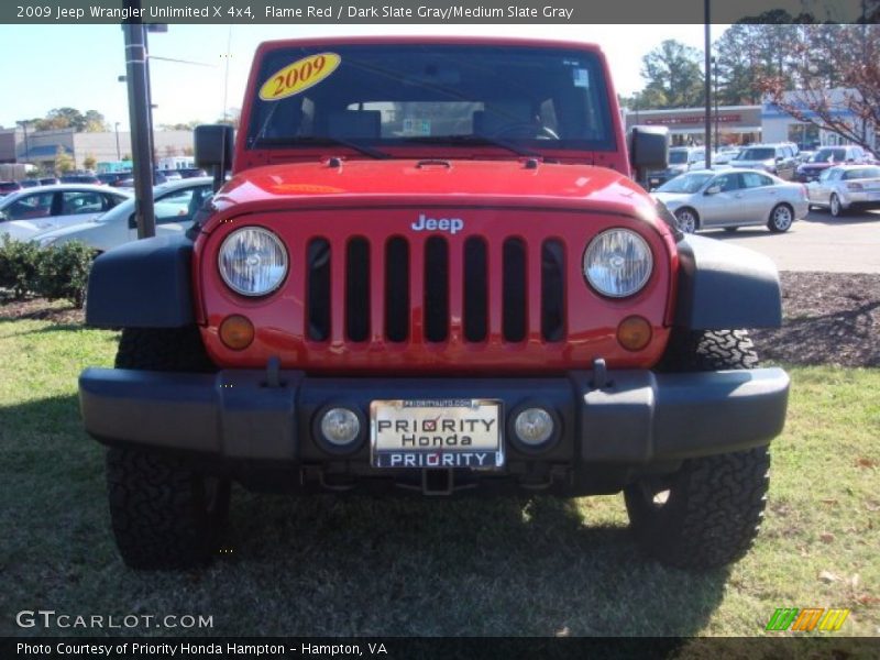 Flame Red / Dark Slate Gray/Medium Slate Gray 2009 Jeep Wrangler Unlimited X 4x4