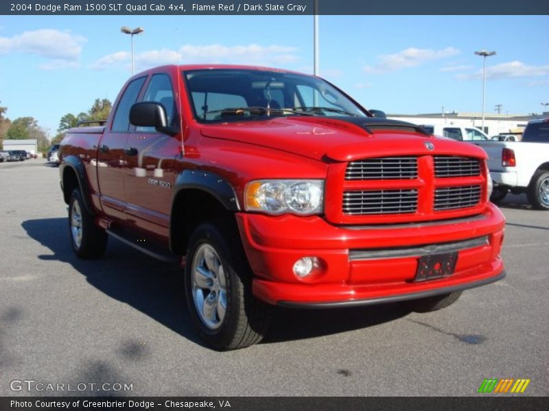 Flame Red / Dark Slate Gray 2004 Dodge Ram 1500 SLT Quad Cab 4x4