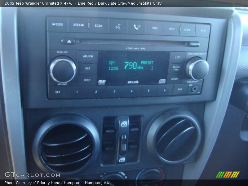 Flame Red / Dark Slate Gray/Medium Slate Gray 2009 Jeep Wrangler Unlimited X 4x4