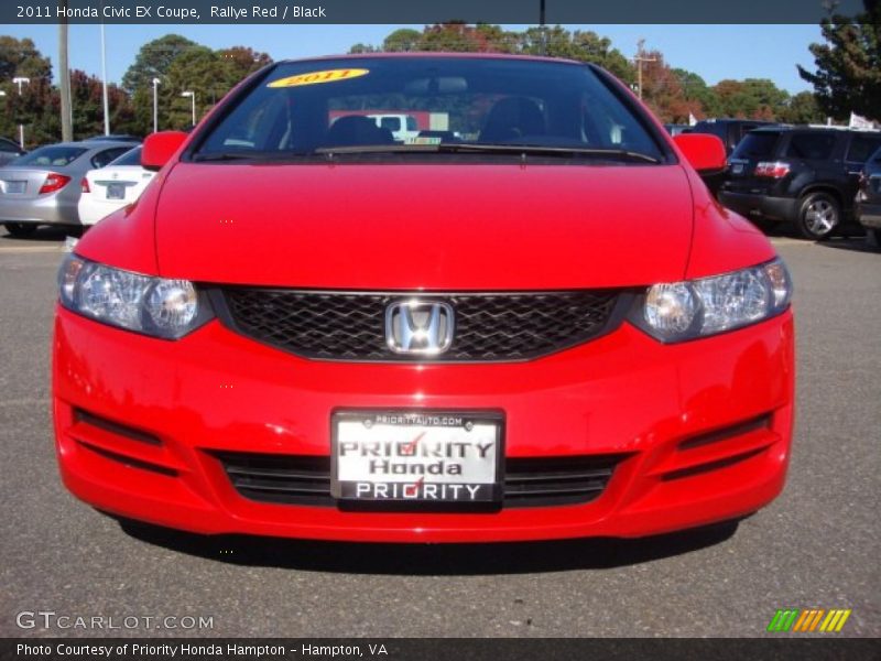 Rallye Red / Black 2011 Honda Civic EX Coupe