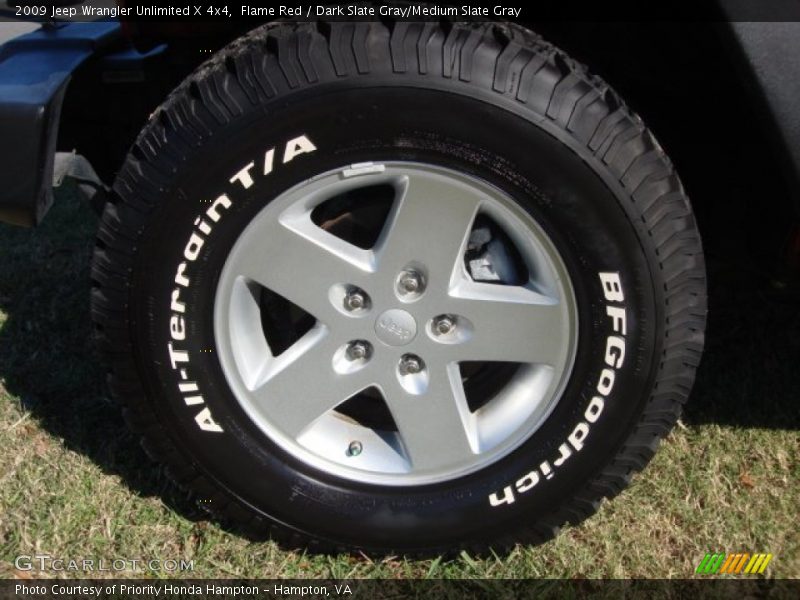 Flame Red / Dark Slate Gray/Medium Slate Gray 2009 Jeep Wrangler Unlimited X 4x4