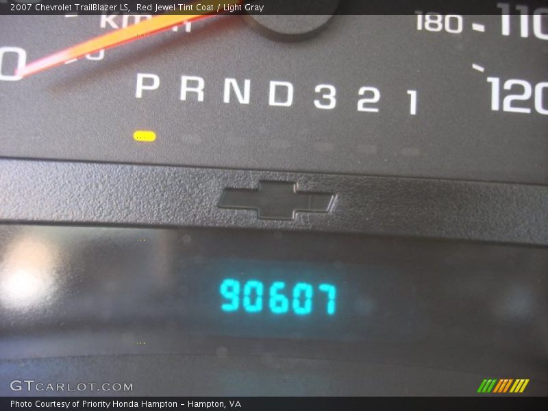 Red Jewel Tint Coat / Light Gray 2007 Chevrolet TrailBlazer LS