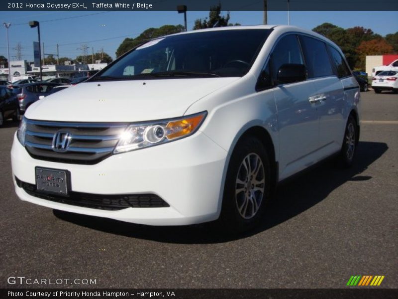 Taffeta White / Beige 2012 Honda Odyssey EX-L