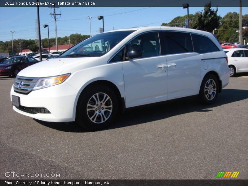 Taffeta White / Beige 2012 Honda Odyssey EX-L