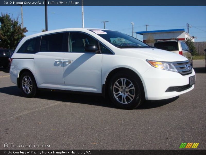 Taffeta White / Beige 2012 Honda Odyssey EX-L