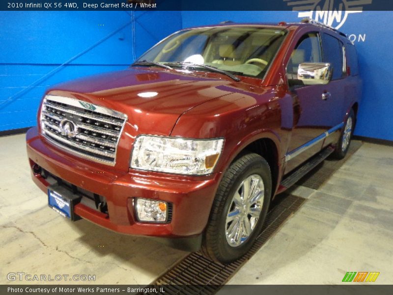 Deep Garnet Red / Wheat 2010 Infiniti QX 56 4WD