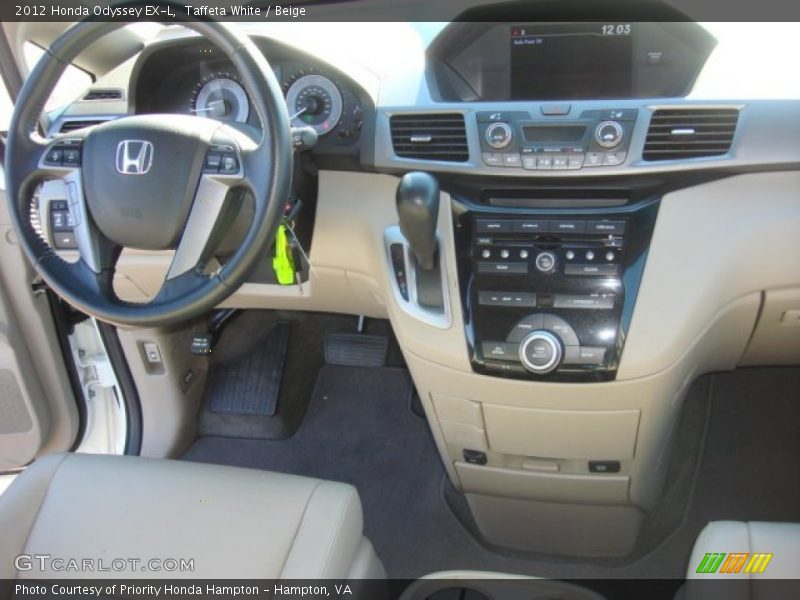 Taffeta White / Beige 2012 Honda Odyssey EX-L