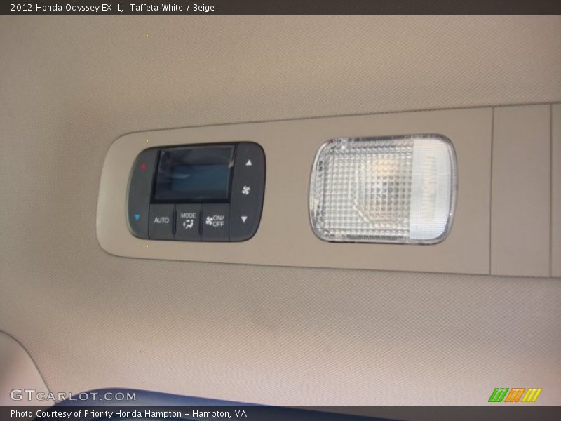 Taffeta White / Beige 2012 Honda Odyssey EX-L