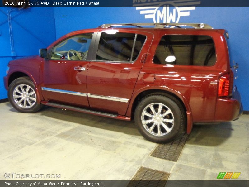 Deep Garnet Red / Wheat 2010 Infiniti QX 56 4WD
