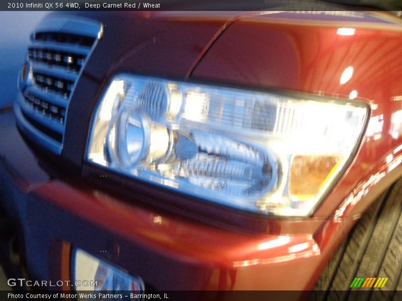 Deep Garnet Red / Wheat 2010 Infiniti QX 56 4WD